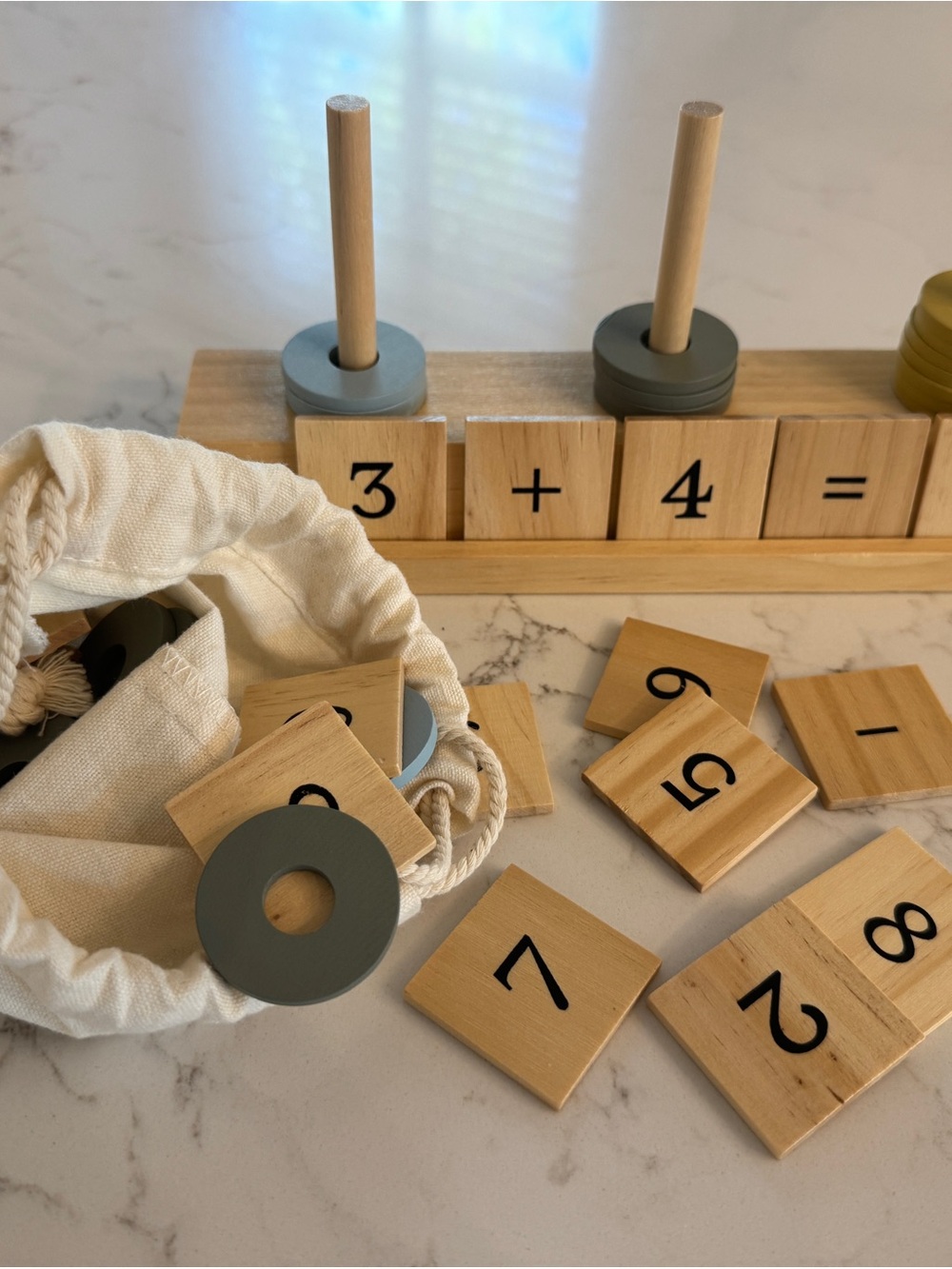 Hearth and Hand Wooden Number Math Set